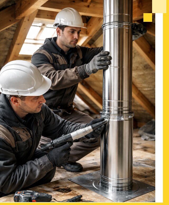 Монтаж дымоходов для каминов в Ачинске с гарантией качества