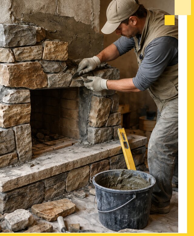 Изготовление и установка каменных каминов под ключ в Ачинске