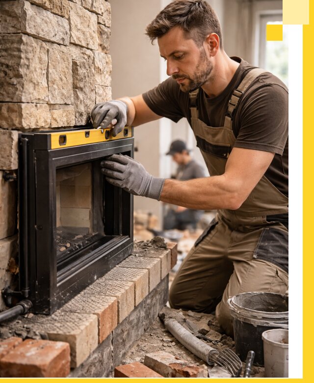 Дровяные камины под ключ в Ачинске: монтаж, обустройство