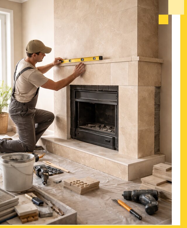 Установка и монтаж каминов в частном доме под ключ в Ачинске