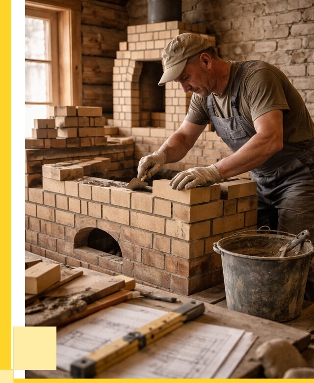 Кладка печей из кирпича в Ачинске цены от 30390 р. - ЭриданЧнс