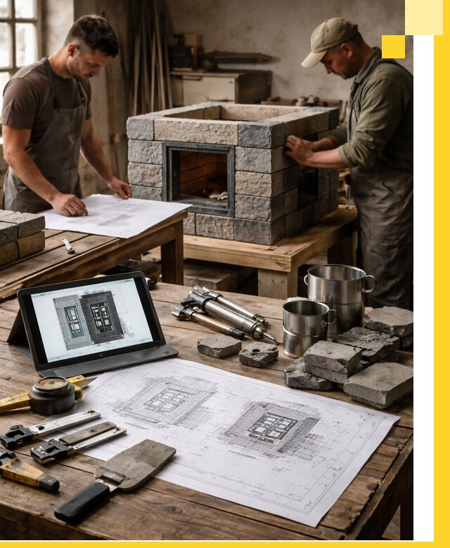 Разработка проектов печей с согласованием и монтажом в Ачинске