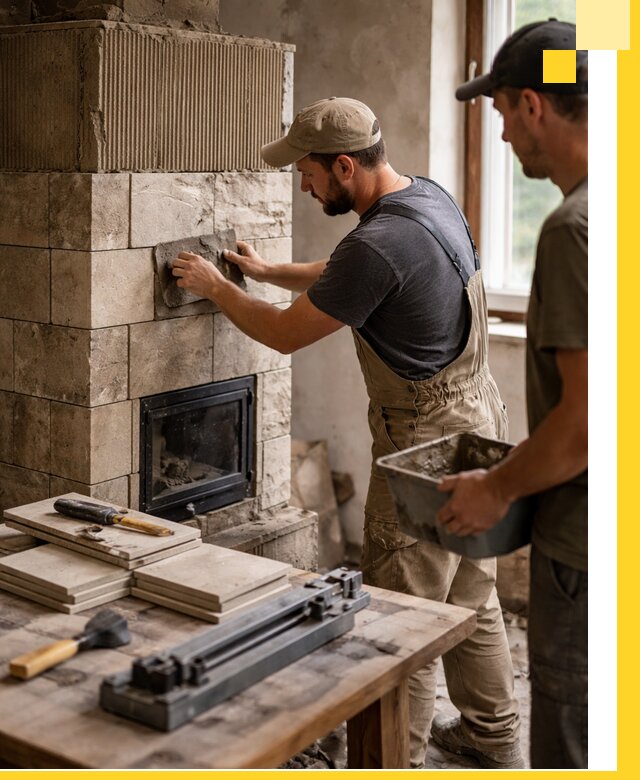 Профессиональная облицовка печей в Ачинске: керамика и камень