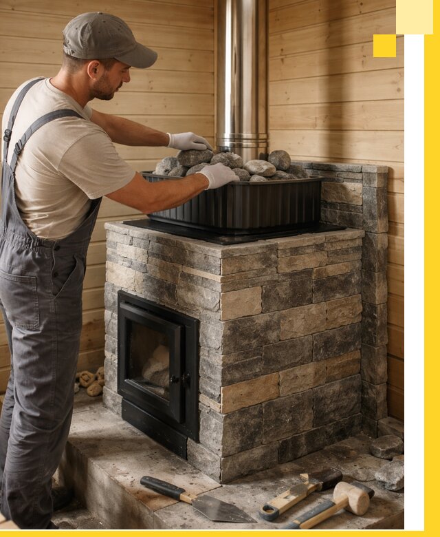 Печи для парной в Ачинске, производство, монтаж и обслуживание