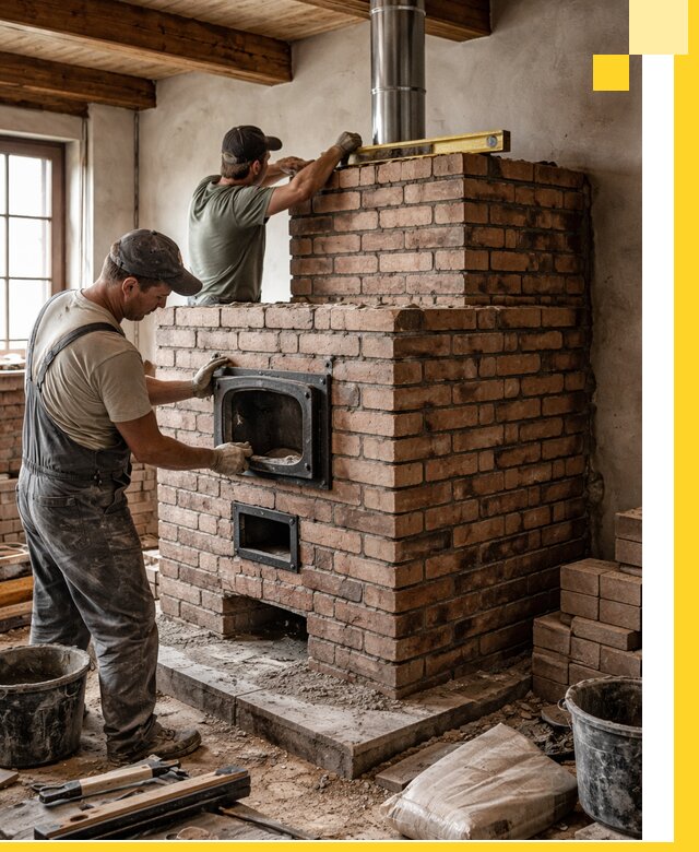 Печи для загородного дома под ключ в Ачинске — монтаж и сервис