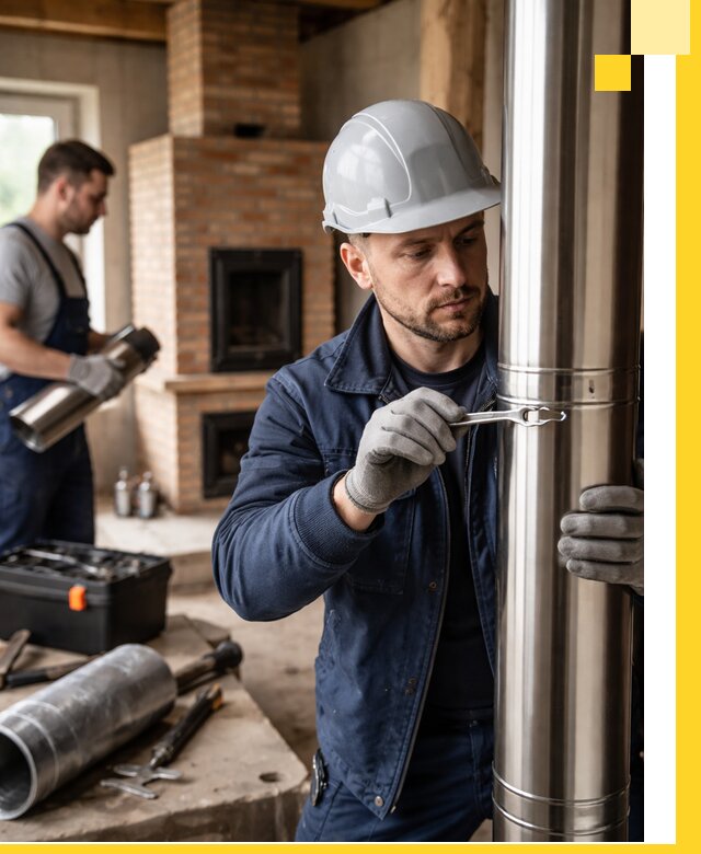 Профессиональный монтаж дымоходов для печей в Ачинске