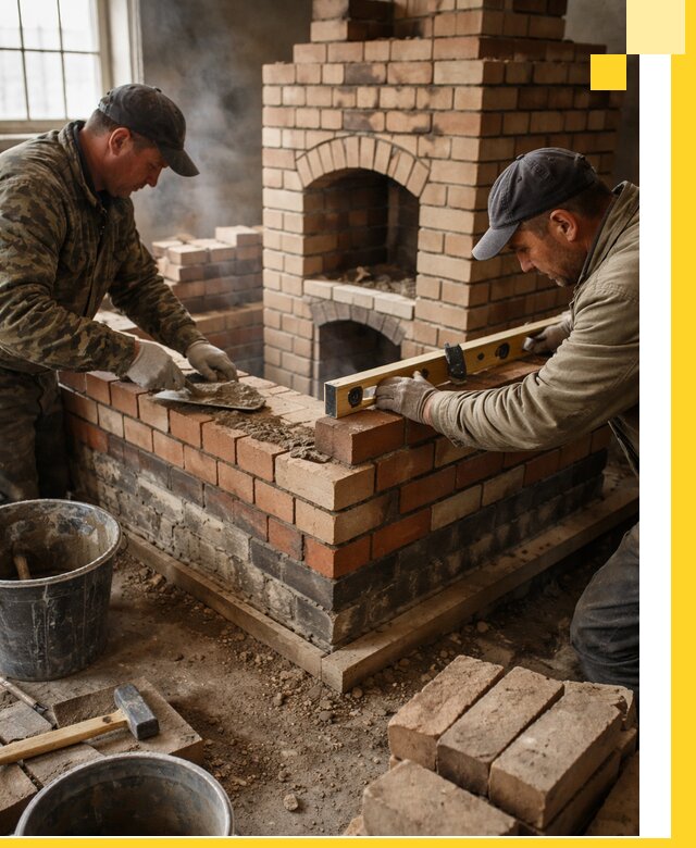 Изготовление и монтаж печей и каминов из кирпича в Ачинске