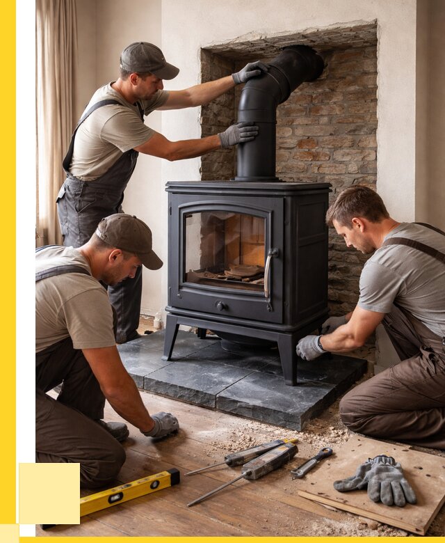 Монтаж печи камина в частном доме в Ачинске от 25325 р. | ЭриданЧнс