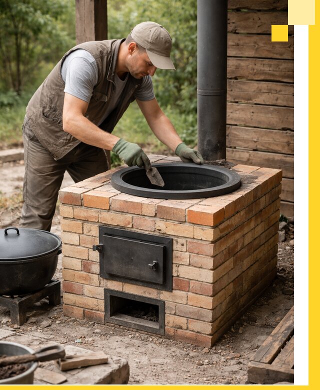 Изготовление и установка печей для казана в Ачинске под ключ