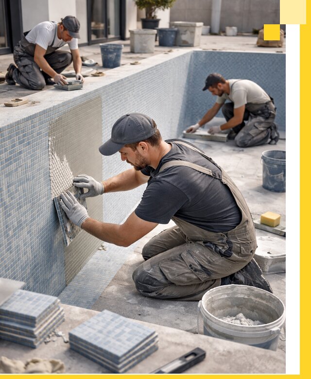 Облицовка бассейнов в Ачинске плитка мозаика гидроизоляция