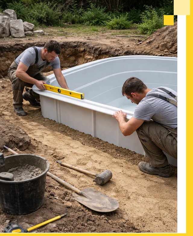 Производство и установка пластиковых бассейнов в Ачинске под ключ