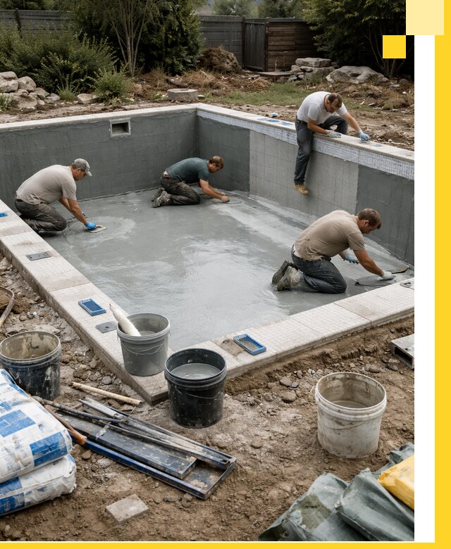 Изготовление и монтаж чаши бассейна под ключ в Ачинске