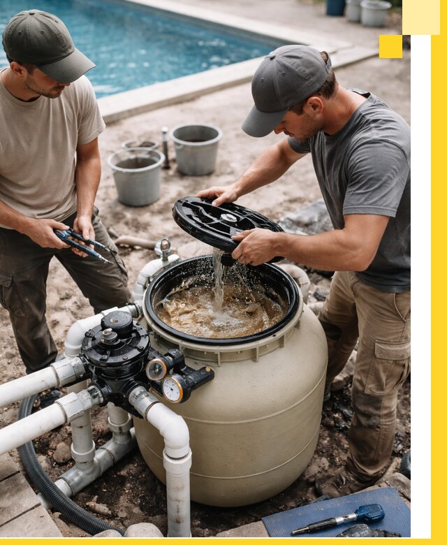 Установка и обслуживание песочных фильтров для бассейнов в Ачинске