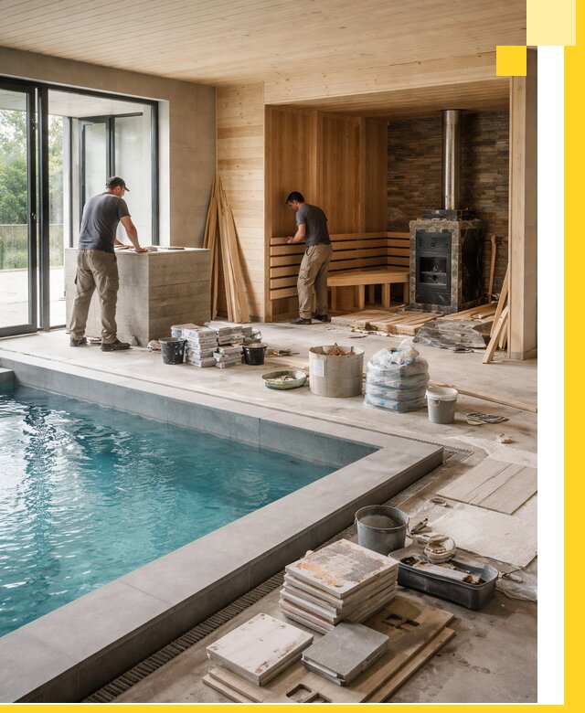 Проектирование и строительство бань с бассейном в Ачинске