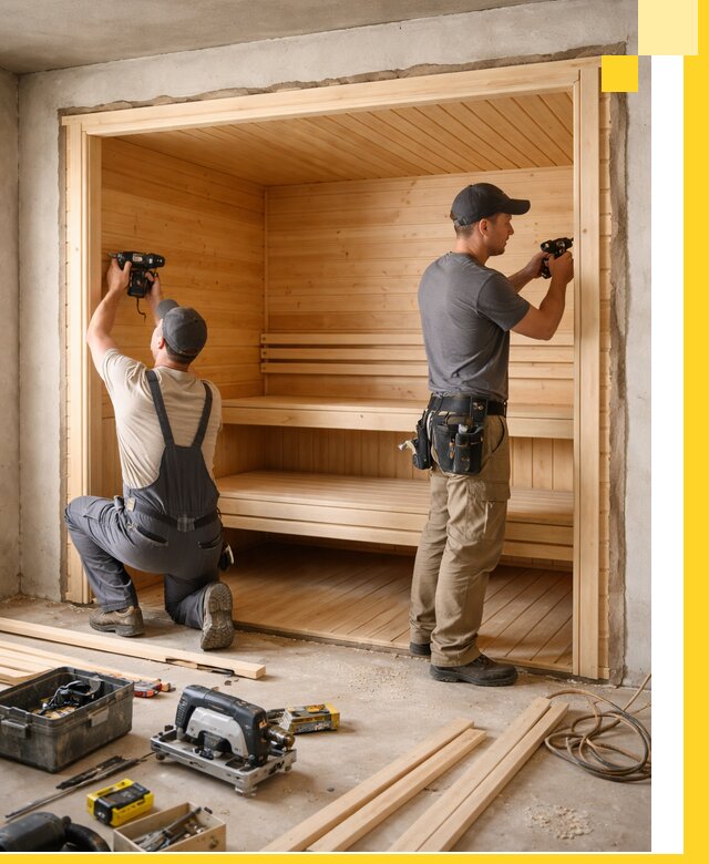 Монтаж саун под ключ в Ачинске — проектирование и установка