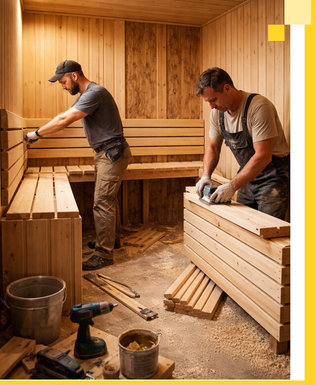Профессиональный комплексный ремонт саун под ключ в Ачинске