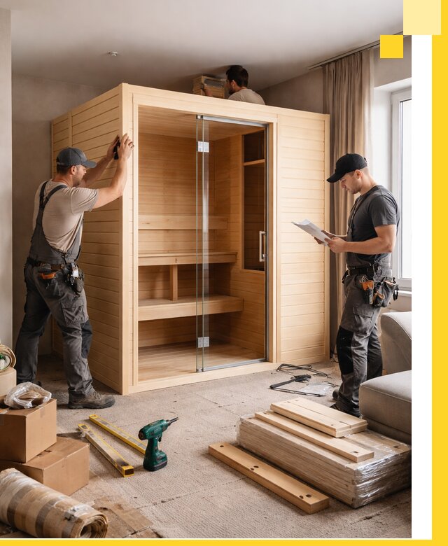 Установка и благоустройство саун в квартире в Ачинске