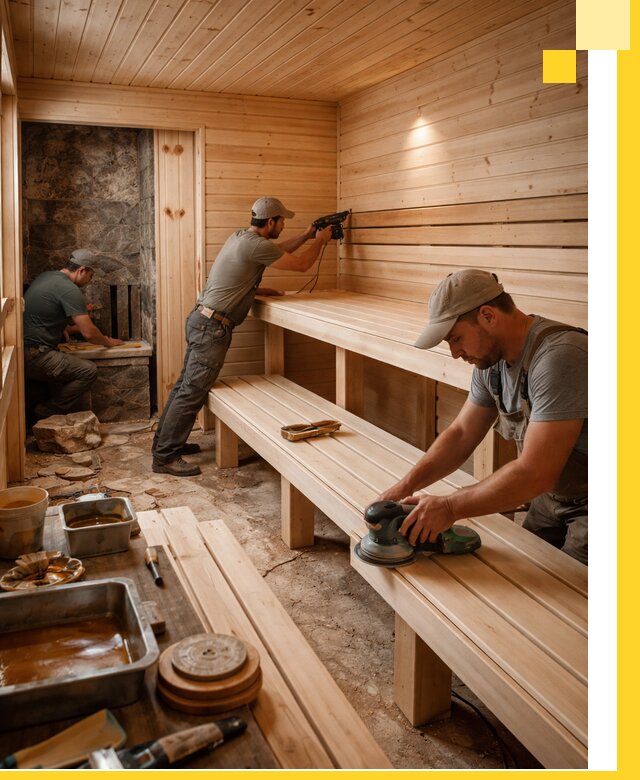 Профессиональная отделка бань в Ачинске под ключ, с гарантией