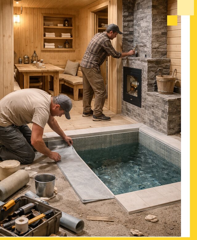 Строительство бань с комнатой отдыха под ключ в Ачинске