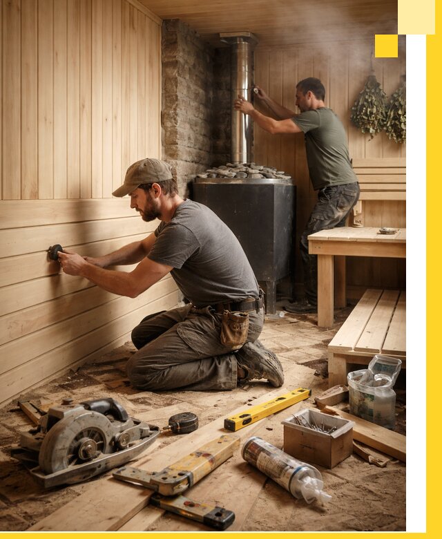 Полное строительство и оснащение парных под ключ в Ачинске