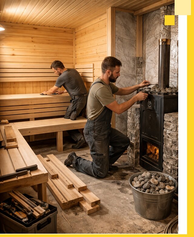 Дизайн и строительство интерьеров бань под ключ в Ачинске