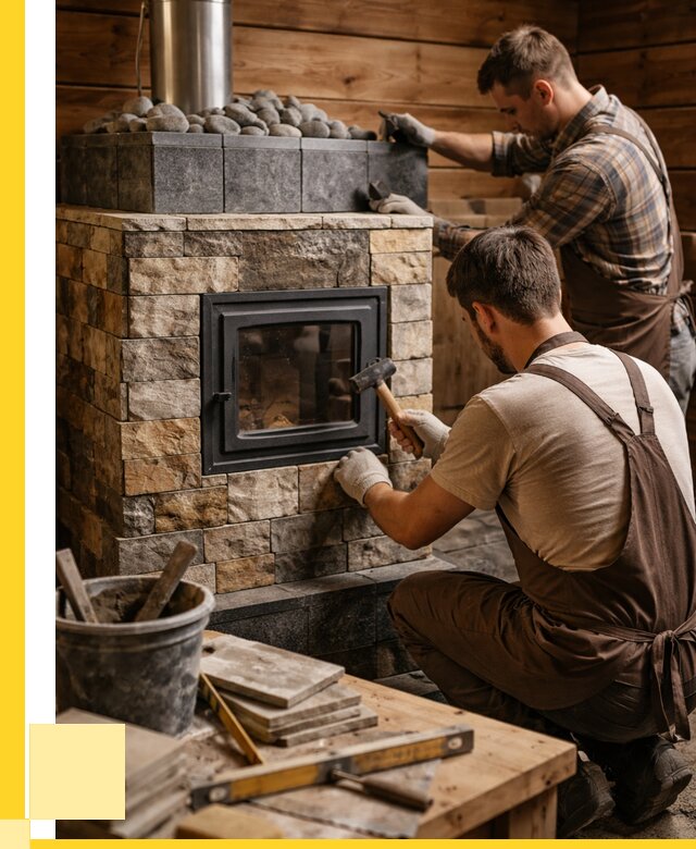 Облицовка банной печи в Ачинске от 15195 р. | ЭриданЧнс