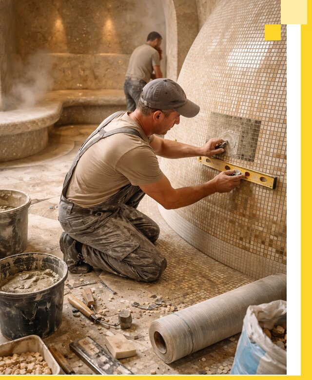 Хамам под ключ в Ачинске: проектирование, строительство, отделка