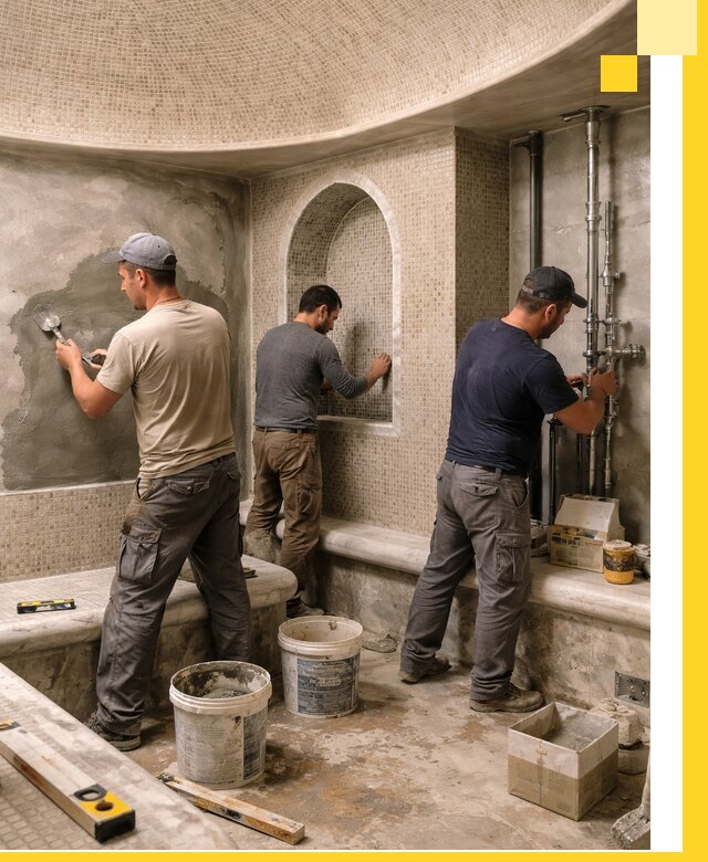 Профессиональный монтаж хамамов под ключ в Ачинске с гарантией