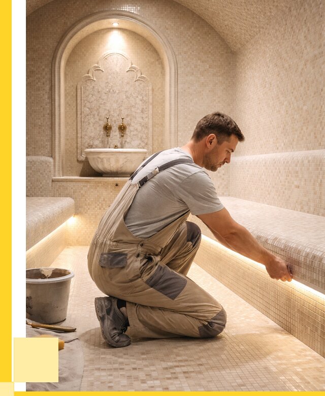 Отделка хамамов под ключ в Ачинске от 5572 р. | ЭриданЧнс