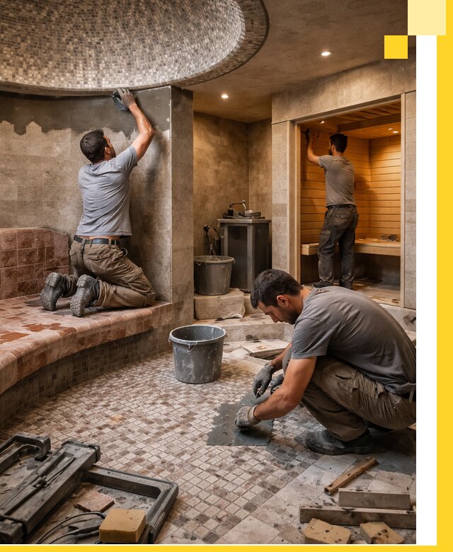 Проект и строительство хамама бани и сауны под ключ в Ачинске