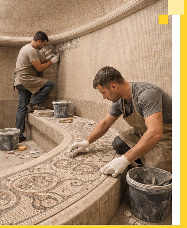 Плитка для хамама в Ачинске, укладка, подбор и поставка