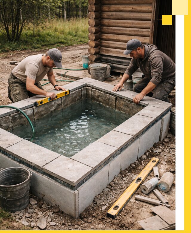 Изготовление и установка холодных купелей под ключ в Ачинске